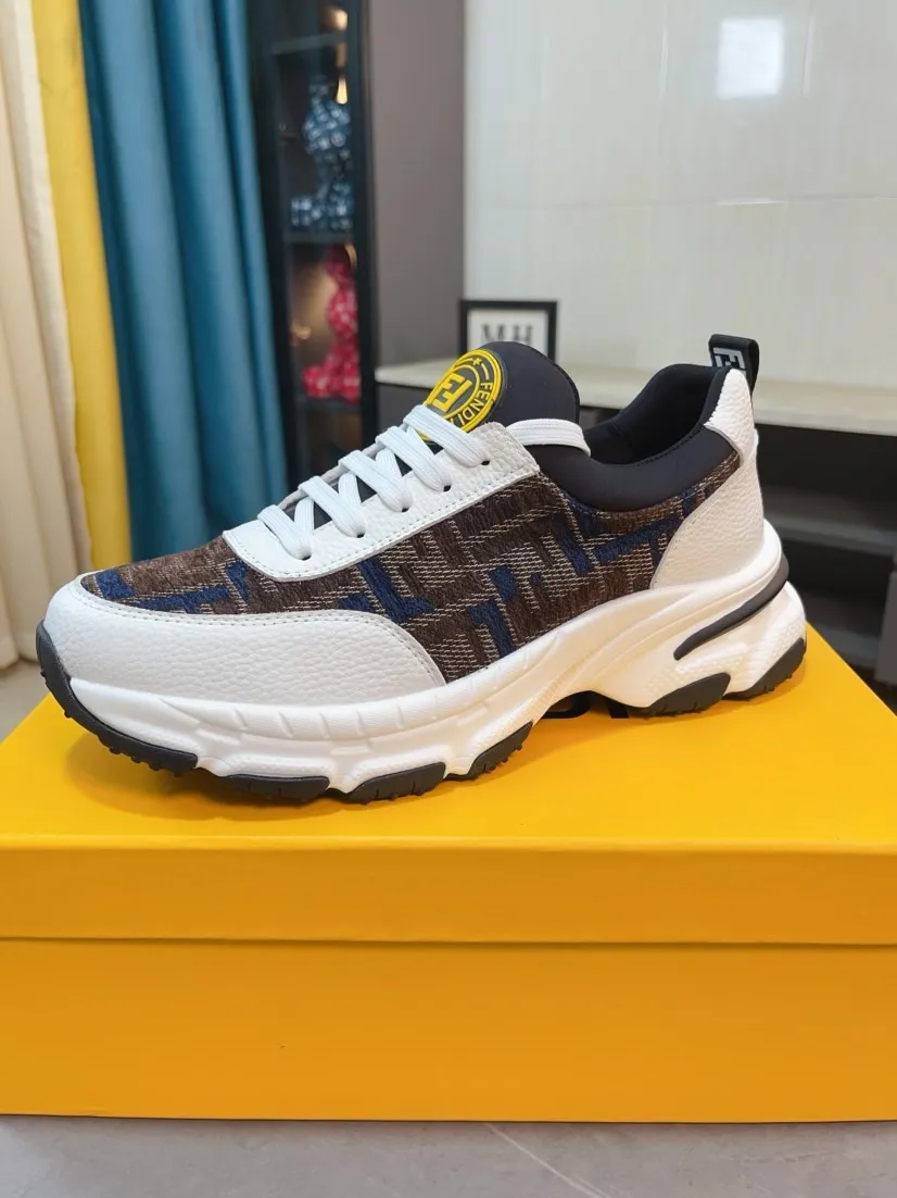 Men's Men's Shoes 💰458🌹🌹[fendi] Fendi's classic and comfortable men's, this complex sneaker is made of soft calfskin➕genuine leather lining➕original ultra-light rubber material with rough outsole. This unique light style is suitable for the casual and refined sensibility of this season. It is comfortable and natural on the feet. It is an everyday style for casual travel in autumn and winter! 38/44